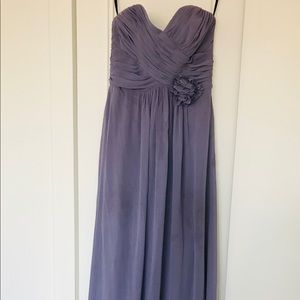 Strapless purple/plum maxi dress